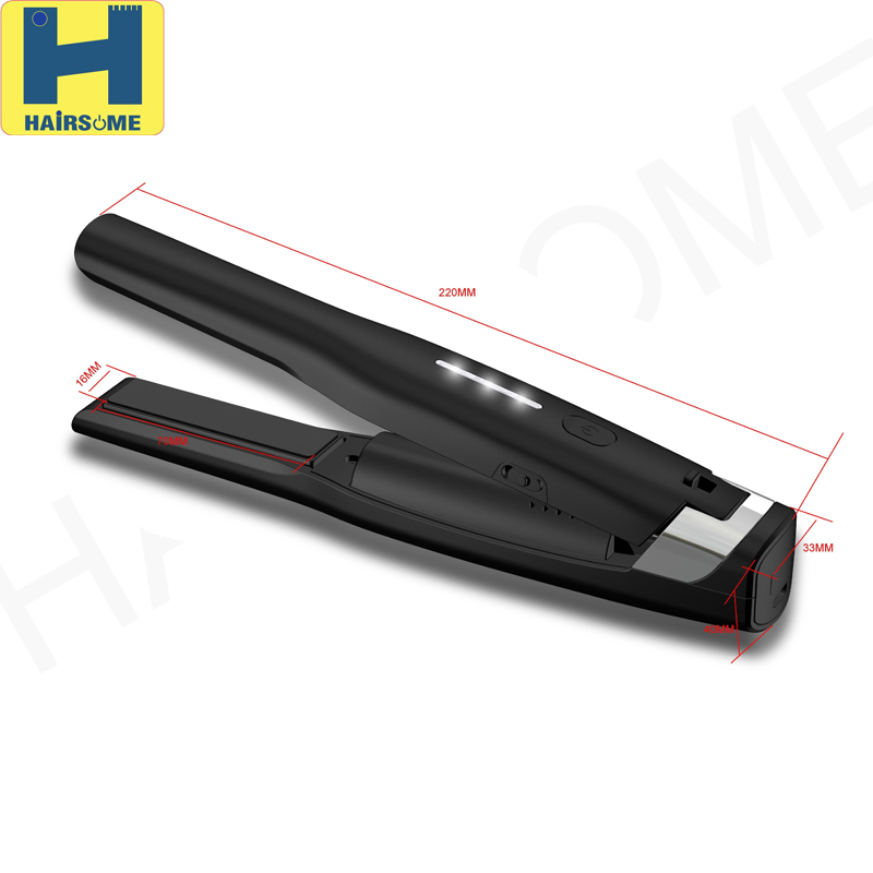 rechargeable hair straightener Great for Travel use 3 temperature setting Safety lock function