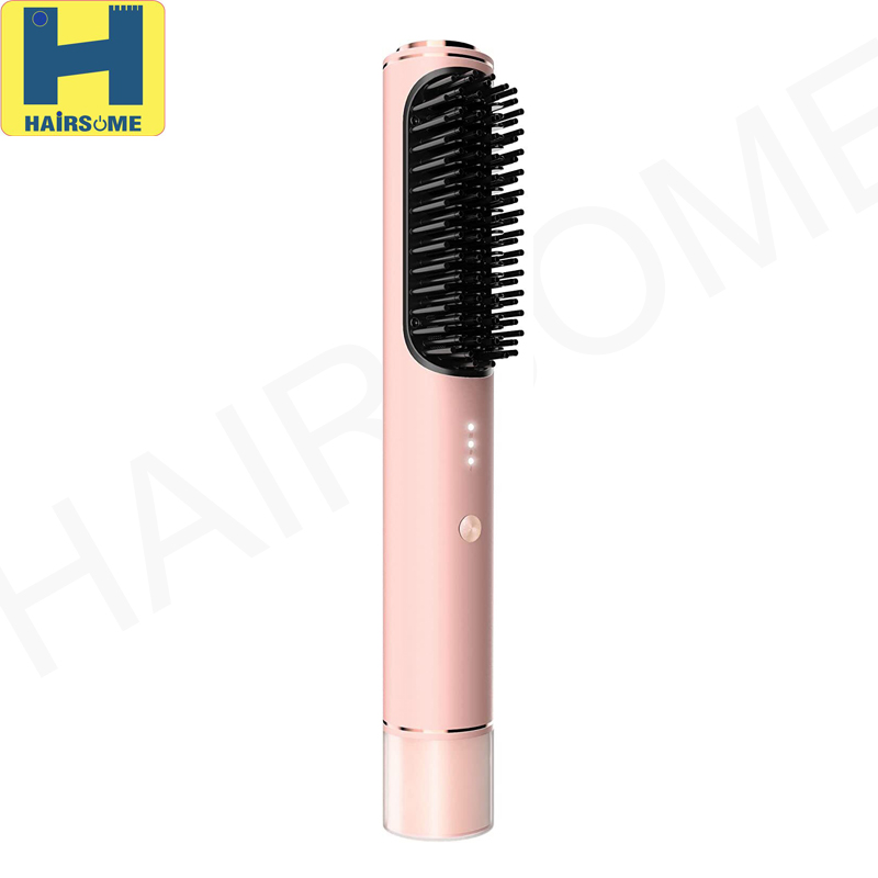 rechargeable hair straightener brush 