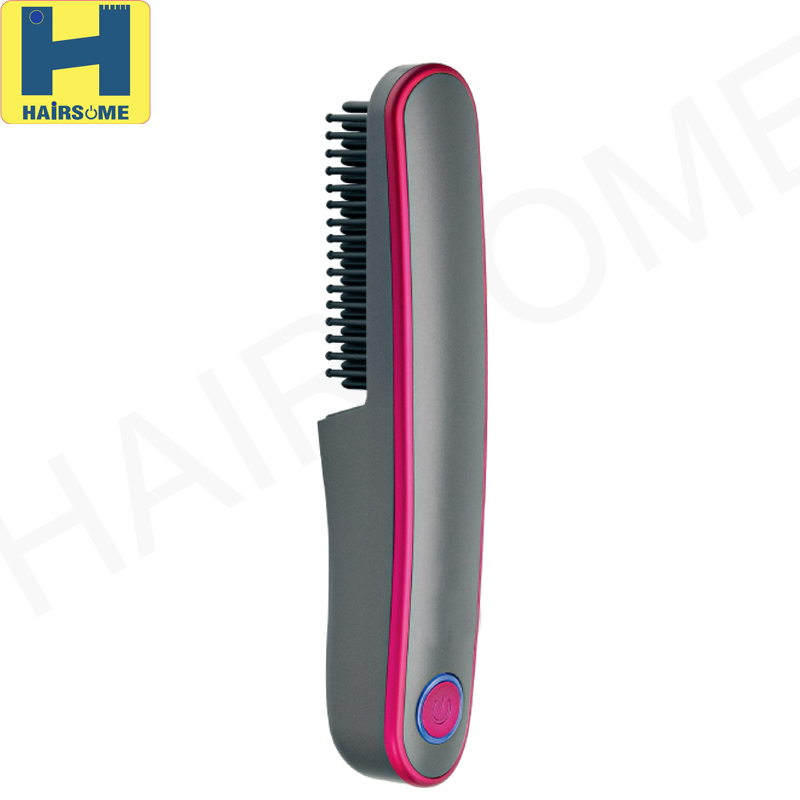 rechargeable hair straightener comb Heated Ionic brush HB400