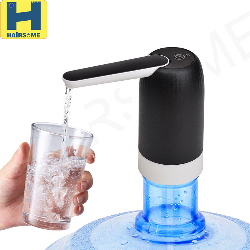 Water Dispenser Electric Portable USB Charging Water Bottle Pump（Black)